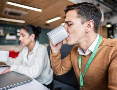 Millennials lead the ‘coffee badging’ revolt to protest return to office as businesses push to fill empty seats